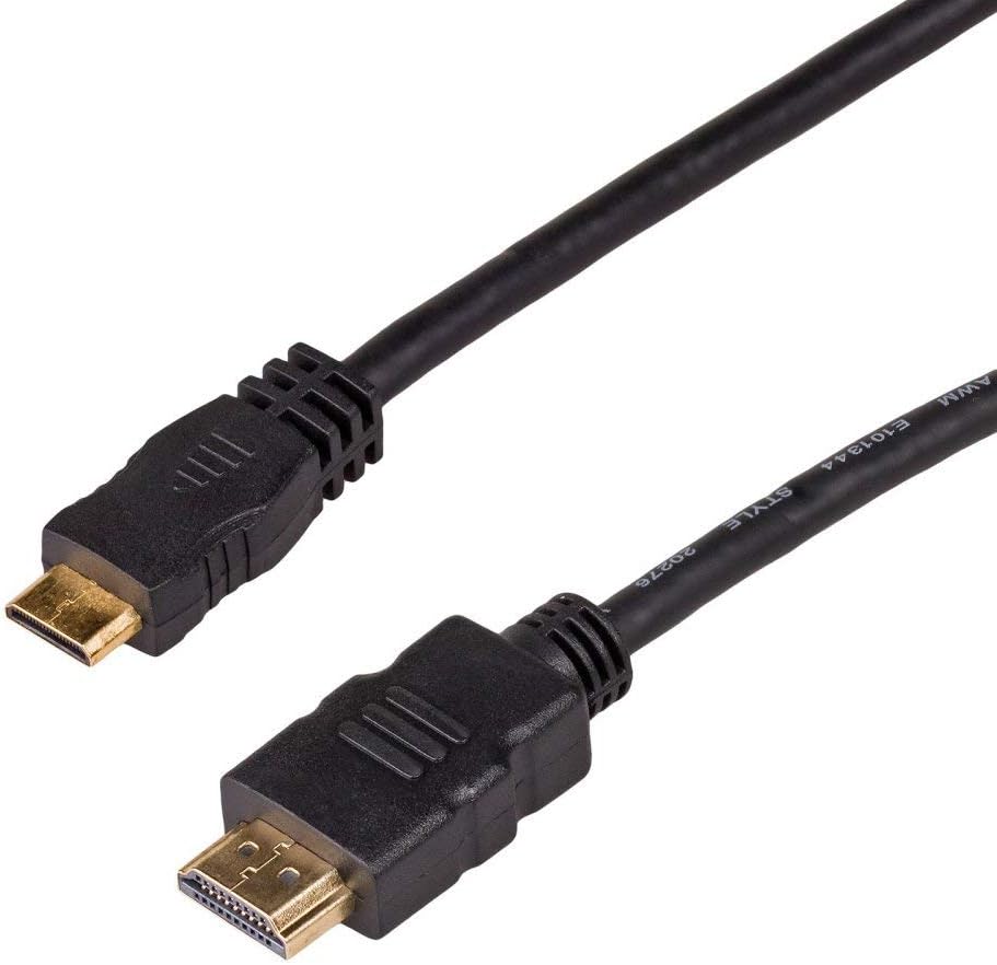 AKYGA AK-HD-10M HDMI Mini HDMI Cable High Speed Ethernet Full HD 4K Male 1 m, Schwarz, 1 Meters - Image 3