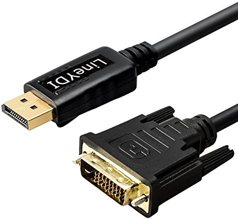 DisplayPort to DVI Cable LineYDI®, 1.2 DP Male to DVI Male Adapter Gold Plated DP to DVI Converter 6feet (2/pack 1.8m/ 6 Feet)