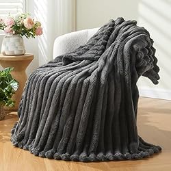NEWCOSPLAY Super Soft Queen Blanket Grey Premium