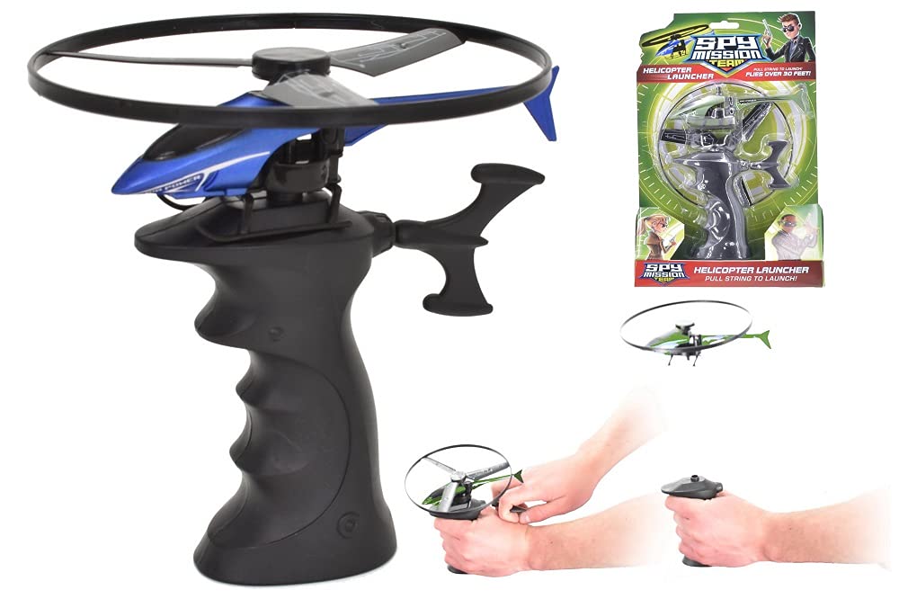 Kandytoys Spy Mission Helicopter Launcher Toy - 3 Colours, 1 Colour Sent at Random