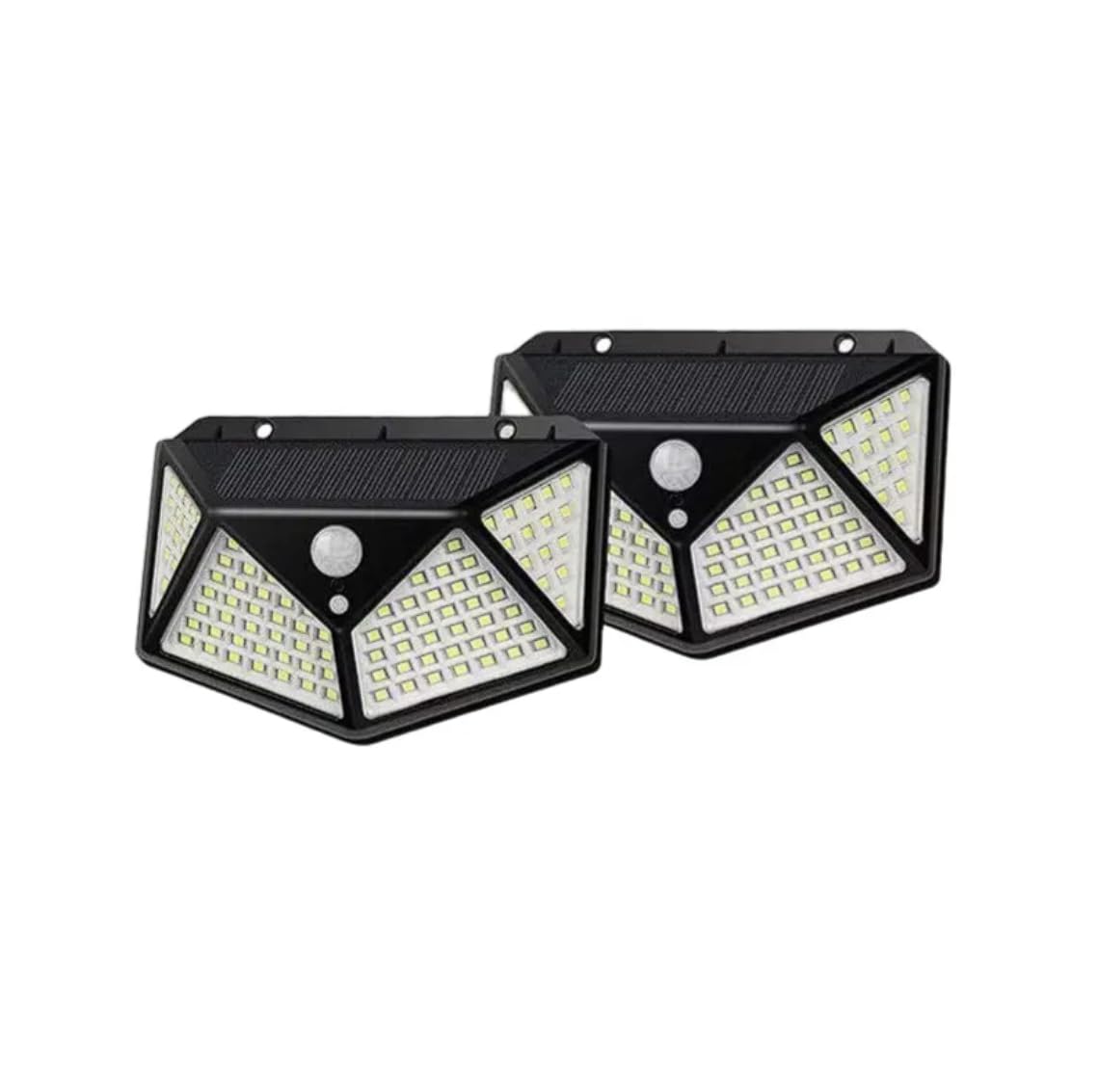 Photo 1 of 100 LED Solar Lights Outdoor Solar Wall Lamp PIR Motion Sensor Lamp Garden Home Decor Courtyard Waterproof Road Lights (Pack of 2)