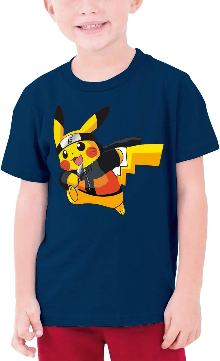 AiguanHappy Pikachu Boys Graphic T-Shirt Top Navy