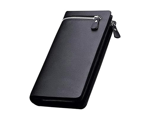 Borse Women Black Genuine Leather 12 Card Slots Wallet