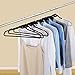 Yaheetech 100 Pack Non Slip Cascading Velvet Hangers - Standard Hangers Felt Suit Clothes Hangers Space Saving 360° Swivel Hook Black