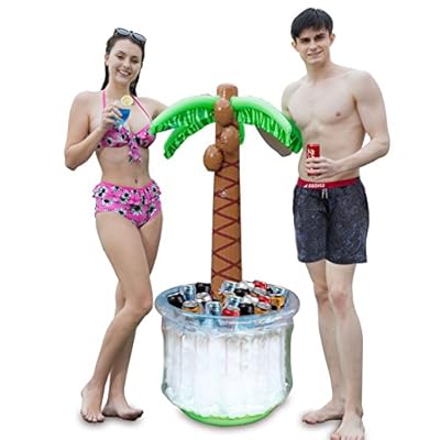 JOYIN 60" Inflatable Palm Tree Cooler, beach theme party decor, party supplies for pool party and beach party