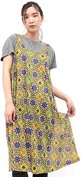 Amazon チチカカ サークルプリント ワンピース レディース Free イエロー ワンピース チュニック 通販