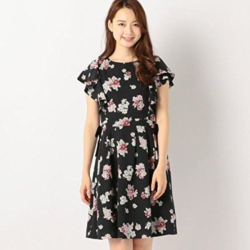 Amazon ロディスポット Lodispotto フランクリンツリーフラワーラッフルワンピース クロ M ワンピース チュニック 通販