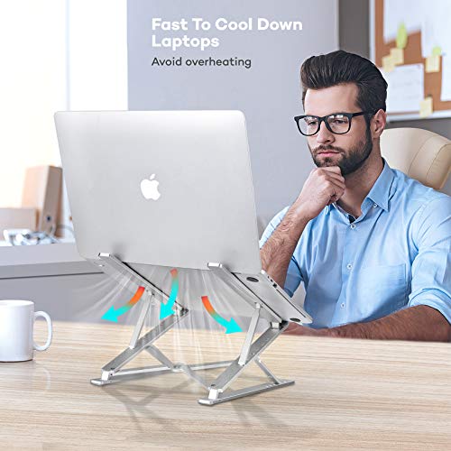 LEHOM Laptop Stand, Adjustable Aluminum Computer Holder, Foldable