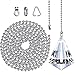 Jovitec 2 Pieces Ceiling Fan Pull Chains Crystal Decorative Pull Chain Extension for Ceiling Light, 1 Meter Long Each