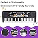 RenFox 49 Key Piano Keyboard Portable Electronic Kids Piano Keyboard Beginner Digital Music Piano Keyboard & Microphone Teaching Toy Gift for Kids Boy Girl