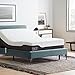 LUCID L100 Adjustable Bed Base Steel Frame - 5 Minute Assembly - Head and Foot Incline - Wired Remote Control - Queen