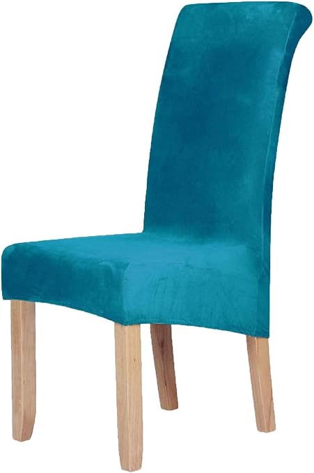 Amazon De Homaxy Velvet Stretch Esszimmerstuhl Hussen Spandex Plusch Stuhlhussen Solide Grosses