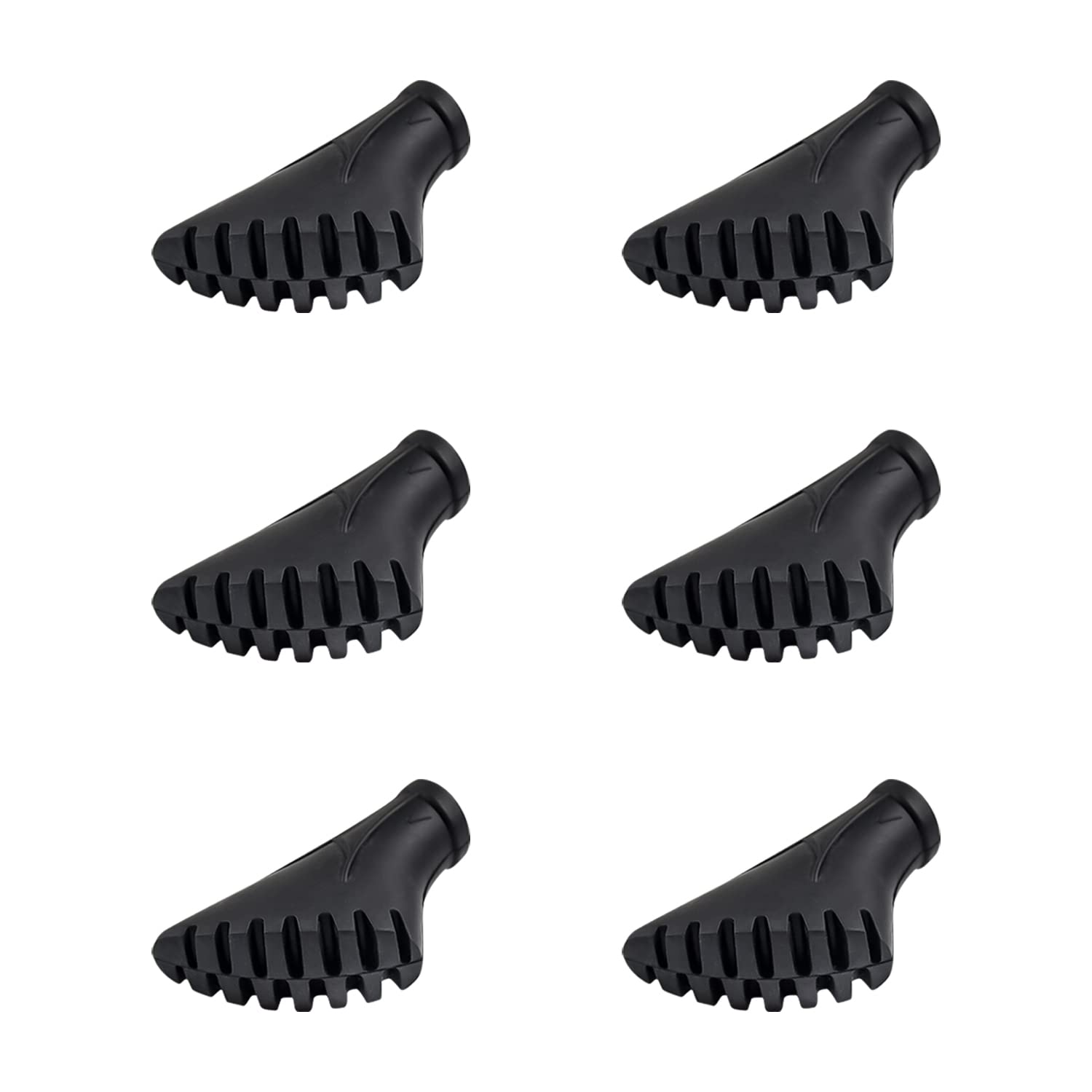 CRESTGOLF Pack of 10 Pieces of Nordic Walking Pads for Asphalt Trekking Pole Rubber ferrule for Asphalt and Stone Trekking Poles (6 pack)