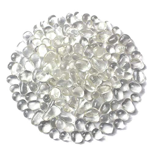 WAYBER Glass Stones, 1Lb/460g Irregular Sea Glass Dercorative Rocks Non-Toxic Artificial Crystal Pebbles for Aquarium Decoration/Vase Filler/Table Scatter/Handcraft/Jewelry Making/Gems Display, Clear - Thumbnail 7