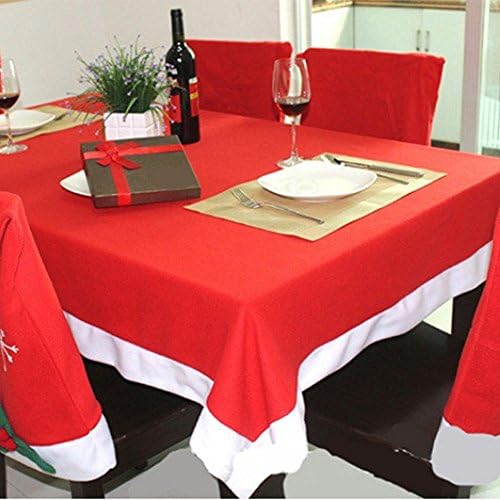 Xjamus Valentine Red Tablecloth for Dinner,Christmas and Holiday Seats 6 or 8 People, Best Holiday Gift and Christmas Table Decoration(80.31 x 51.97 inch)