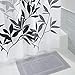 InterDesign 35620 Shower Curtain, 72 in W X 72 in L X 1/8 in T, Polyester, Neutral Black/Gray