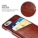 iPhone 8 Case, iPhone 7 Case,Benuo [Card Slot Vintage Series] Genuine Leather Soft Leather Case, 2 Card Slots, Ultra Slim Leather Case Back Cover for Regular iPhone 8/iPhone 7/Special Edition (Brown)