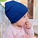 Lotify 6 Pack Toddler Infant Baby Cotton Soft Cute Knit Kids Hat Beanies Cap, A-black Stripe White Navy Light Grey Red(6pack), Small/0-12 Months