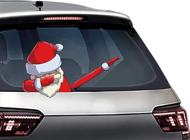 Amazon リアウィンドシールドワイパーステッカー 面白いクリスマスタグラベル車のリアウィンドウの装飾用の柔軟なpvcワイパーステッカー 複数のスタイルが利用可能 I ガーニッシュ 車 バイク