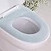 FaSoLa Bathroom Washable Cloth Toilet Seat Cover Pad for Round Stool O-Type