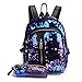 Girls Mini Backpack Sequin Bookbag Cute Daypacks Purse for Kids Christmas Gift - Blue&Purple