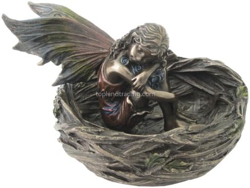Top Collection Enchanted Story Fairy Garden Fairy Sleeping in Nest #1906