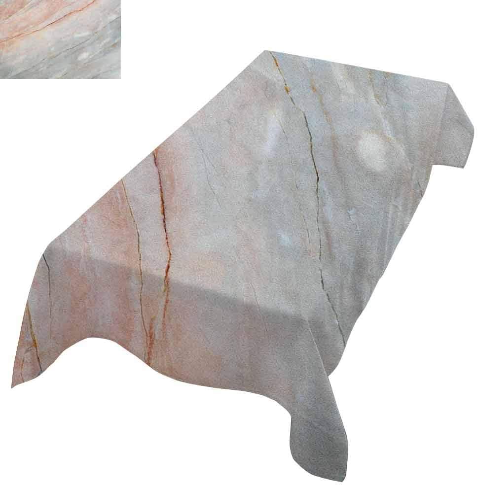 Marble Deep Dream Wallpaper Onyx Stone Textured Natural Featured Authentic Scratches Artful Illustration Bistro Party tablecloths 50"x80" Peach Pale Grey
