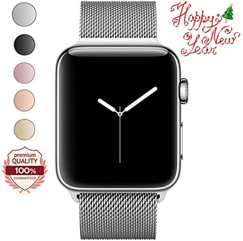 Apple Watch Band, LWCUS Milanese Loop iWatch Bands with Magnetic Closure for Apple watch Series 3,2,1, Hermes, Edition, Sport, Multiple Colors Apple Watch Accessories (38mm Silver)