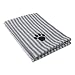 DII Bone Dry Microfiber Dog Bath Towel with Embroidered Paw Print - 44x27.5" - Gray Stripe primary