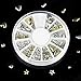 Binmer(TM)New 300 Punk Rivet Design Nail Art Sticker Tip Decal Manicure Metallic Gold Studs Nail Tips DIY