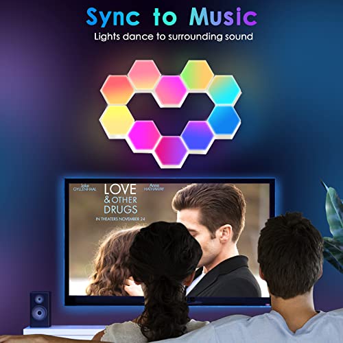 Led Hexagon Lights Smart App Control 16M RGB Colors 4 inch Large 10