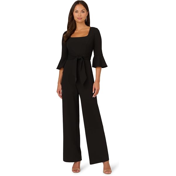 Amazon.com: Adrianna Papell Women's One Shoulder Jumpsuit | Formal