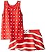 Nautica Baby Girls' Printed Tank Top and Striped French Terry Skirt Set, Red, 24 Months