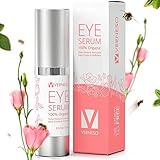 Best Eye Serum with BEE VENOM for Wrinkles, Fine Lines, Dark Circles, Puffiness & Bags - With Hyaluronic Acid, Peptides & Shea Butter - 100% ORGANIC - Made in USA - Anti Aging Moisturizer Serum