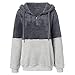Bibowa Women's Double Fuzzy Casual Soft Skin-Friendly Loose Sweatshirt Hoodie Pullover Coat