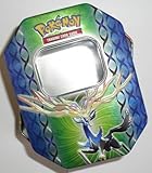 Empty Xerneas Tin for Pokemon Trading Card Storage (Metallic, Two-Piece)