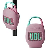 Hermitshell Silicone Carrying Case Replacement for JBL Clip 5 Portable Bluetooth Speaker (Pink)