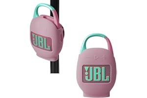 Hermitshell Silicone Carrying Case Replacement for JBL Clip 5 Portable Bluetooth Speaker (Pink)
