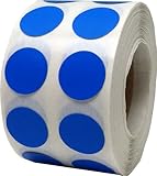 InStockLabels Color Coding Dot Labels 1/2 Inch 1,000 Adhesive Stickers, Blue
