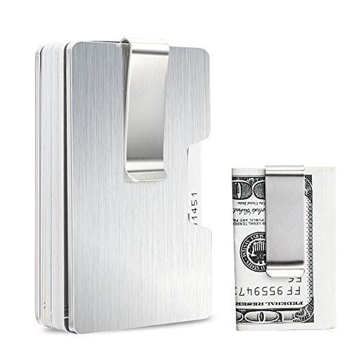Money clip, credit card business card holder, slim alum…