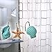 AGPtek 12 PCS Seashell Shower Curtain Hooks for Home and Bathroom (Blue)