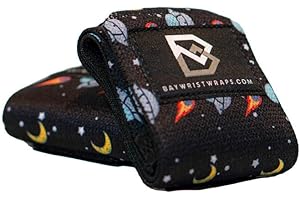 Bay Wrist Wraps Weightlifting Workout Wrist Brace - Adjustable, One Size Fits All - Comfort Wrist Wraps for Weightlifting with Thumb Loop, Lifting Wrist Straps