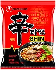 Nongshim Shin Ramyun Noodle Soup, Gourmet Spicy, 4.2 Ounce (Pack of 20)
