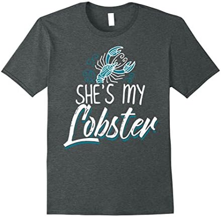 Mens I'm His I'm Hers Shirts - She's My Lobster XL Dark Heather