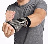 CFR Copper Wrist Support Compression Sleeves Guaranteed Braces Carpal Tunnel, RSI, Cubital Tunnel, Tendonitis, Arthritis, Wrist Sprains Support & Recovery