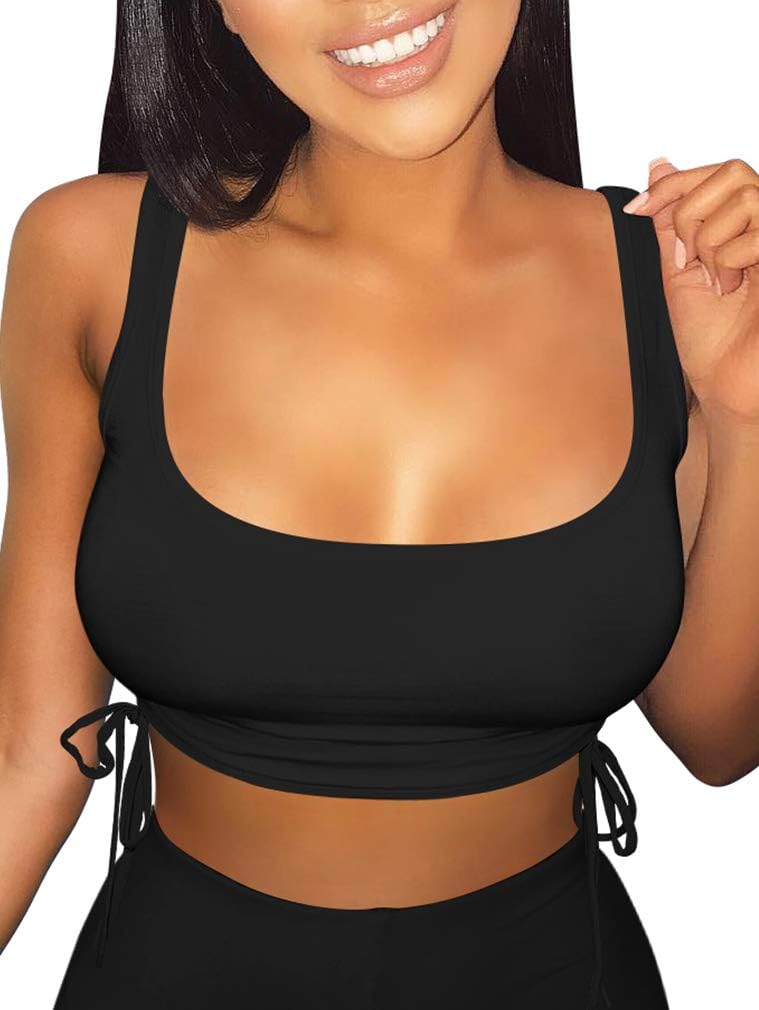 XXTAXN Women's Summer Sexy Tank Daily Party Club Cami Crop Tops