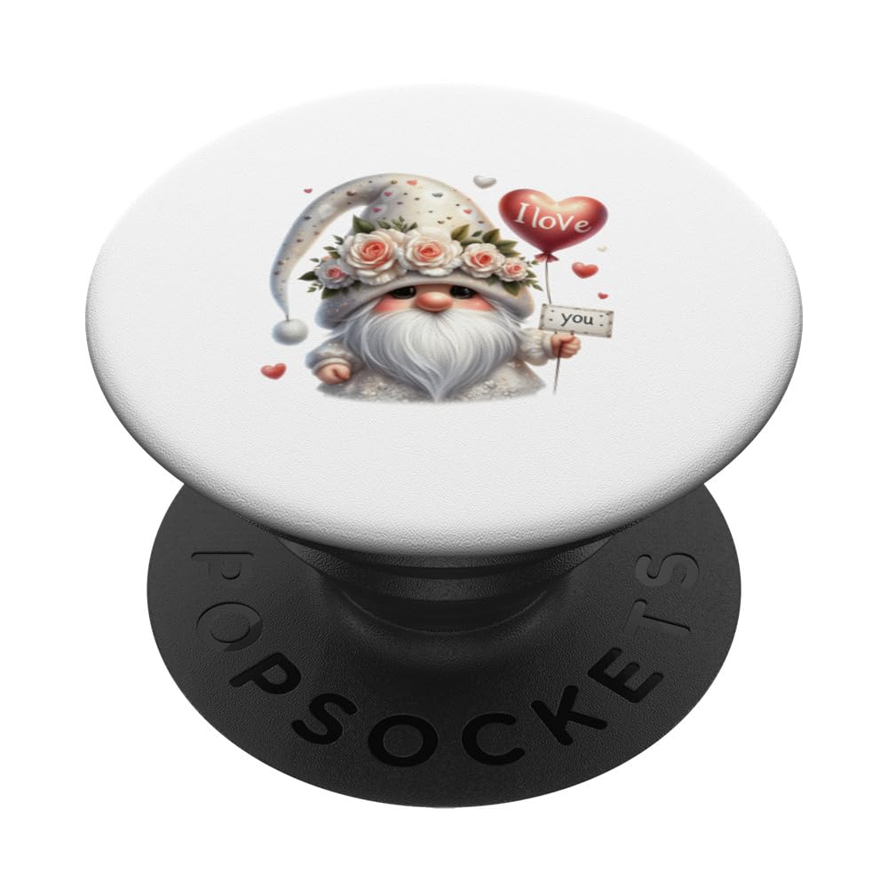 High Colorful Super Cute Valentine's Day Gnome - Pretty PopSockets Swappable PopGrip