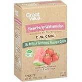 Great Value Strawberry Watermelon Drink Mix 7 Packets (Pack of 2)