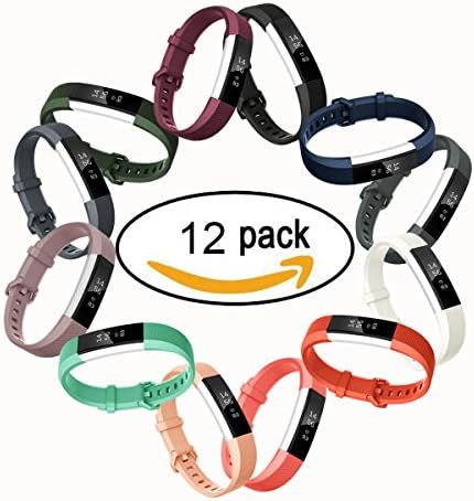 Fitbit Alta HR Bands,Silicone Sport Replacement Accessories Band with Metal Clasp for Fitbit AltaHR and Fitbit Alta Wrist Wristband Large 12 Colors