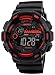FANMIS Mens LED Sports Watch Military Multifunction Dual Time Alarm Countdown Stopwatch 12H/24H Time Backlight 164FT 50M Waterproof Calendar Month Day Date Watch (Black Red)